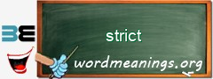 WordMeaning blackboard for strict
